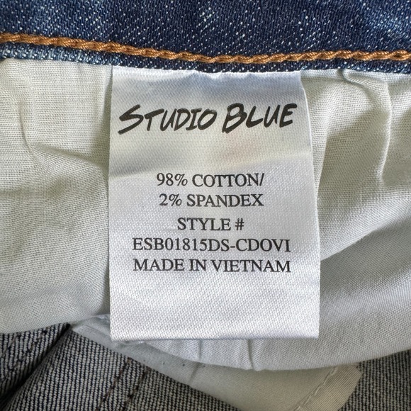NWT Studio Blue Straight Leg High Rise Stretch Jeans, Medium Wash, Women's 32/14 - Picture 7 of 8
